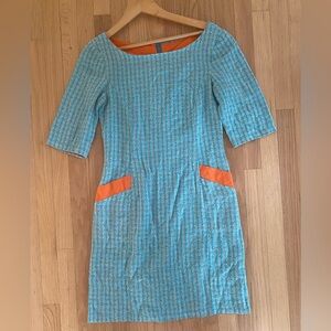 Vintage Blue and Orange Women's Dress